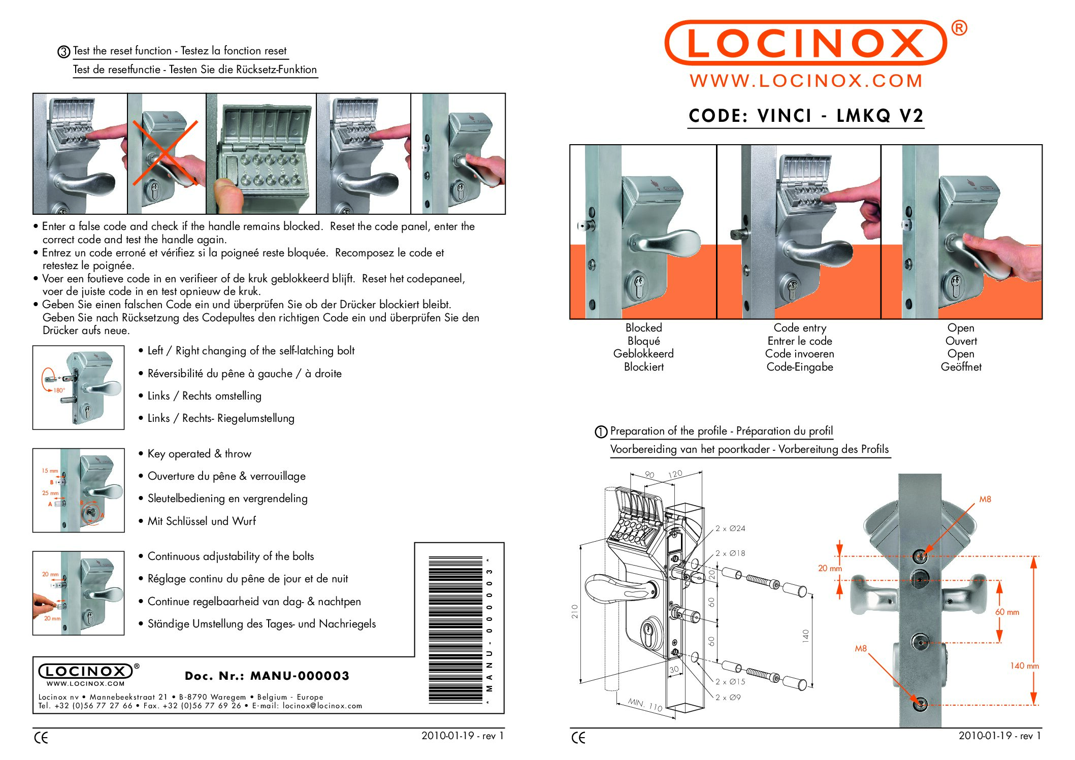 Locinox Vinci Double Manual